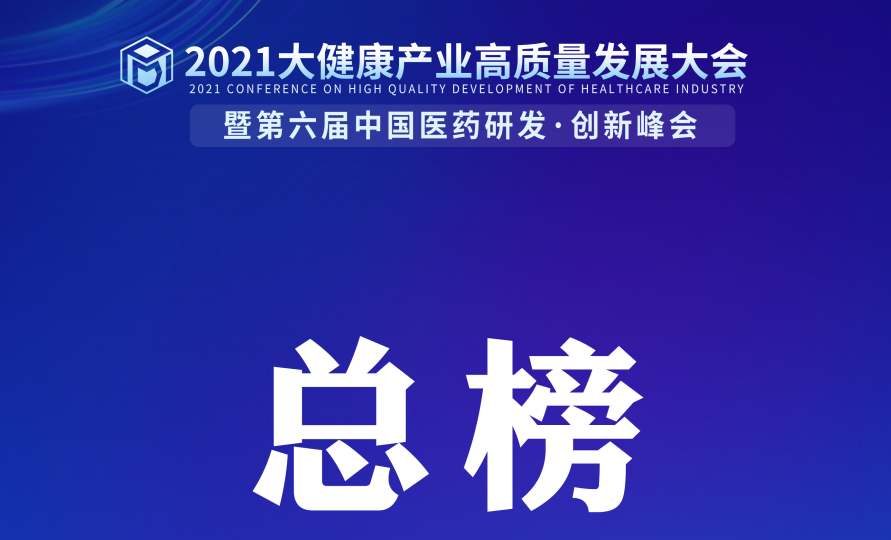 【总榜】《2021中国药品研发综合实力排行榜 TOP100》隆重发布！